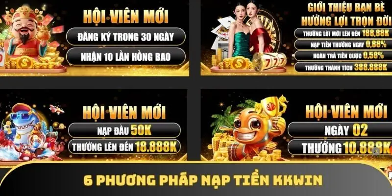 Điểm danh 6 phương pháp nạp tiền tại KKWIN Điểm danh 6 phương pháp nạp tiền tại KKWIN