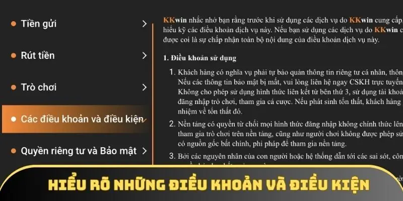 Hiểu rõ những điều khoản và điều kiện Hiểu rõ những điều khoản và điều kiện
