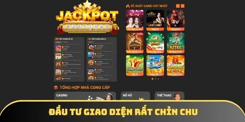 Đầu tư giao diện rất chỉn chu Đầu tư giao diện rất chỉn chu